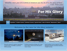 Tablet Screenshot of forhisglorynm.com
